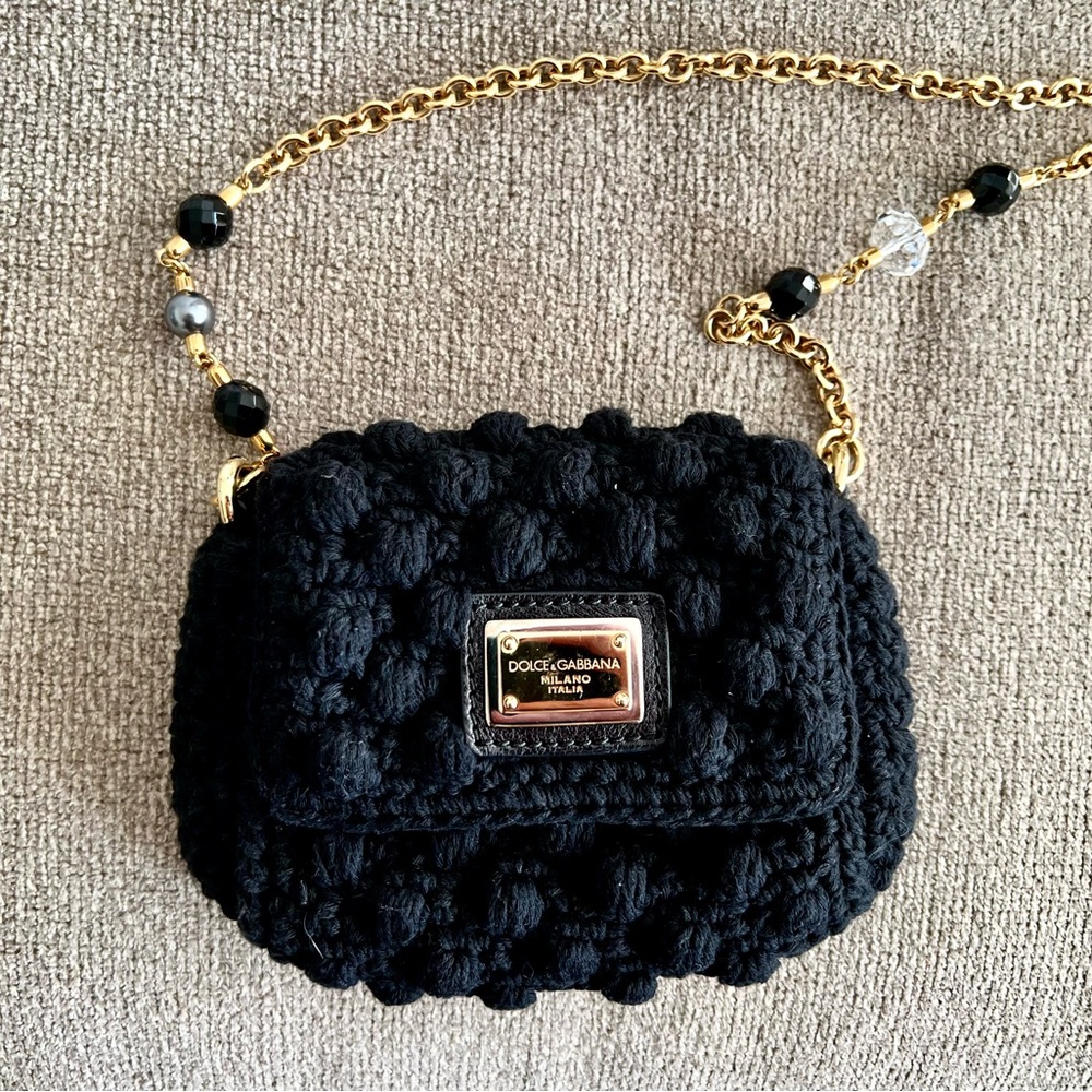 Dolce & Gabana Wool Black Shoulder Bag